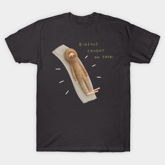 Bigfoot Caught on Tape T-Shirt by Sophie Corrigan